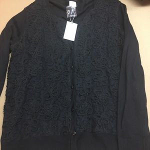 NWT black cardigan sweater